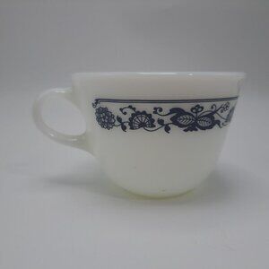 Pyrex Corelle Corning Old Towne Blue Onion White Milk Glass Coffee Tea Flat Cup